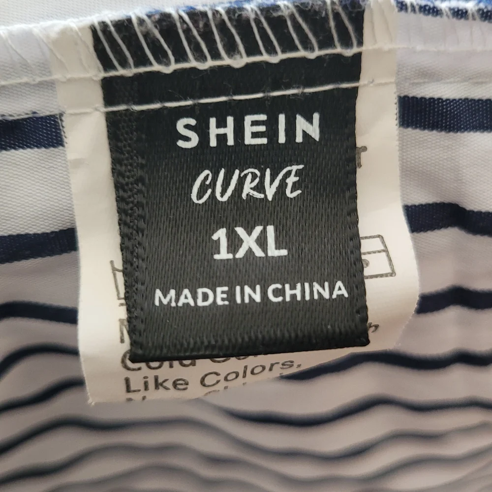 Striped Blue and White Summer Dress - Picture 5 of 5